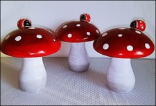 PILZ Deko Figur Fliegenpilz mit Marienkäfer ca.14cm wetterfest Gartenfigur Neu