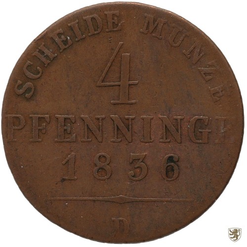 Preussen pfennig 1836 d - 1836,