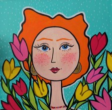 Bild Kunst Malerei Frau mit