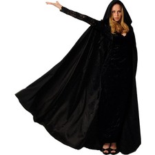Schwarzer Samt Umhang für