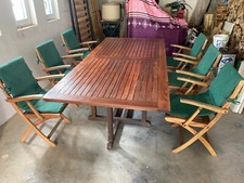 Top Gartenmöbel: grosser Tisch + 6 Stühle aus Teakholz GARPA