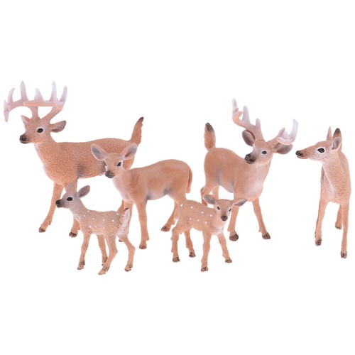 Realistischer hirsch mit babys - realistischer,