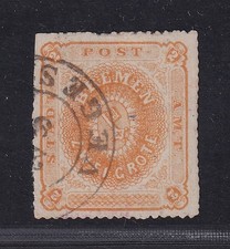 BREMEN  5 a, 2 Gr. durchstochen orange, sauber gestempelt, geprüft, 4500,-€