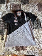 Camp David  Poloshirt schwarz/grau Gr. XL mit versch. Emblemen
