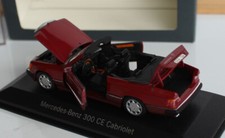1:43 Minichamps  MERCEDES 300CE CABRIO  W124  1989  BORDEAUX  ROT  EXTREM SELTEN