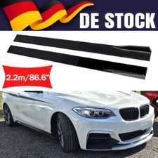 Für BMW 3er F30 F34 Auto Seitenschweller Schwarz Sideskirt Leisten Skirts 86.6"