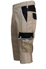 TMG kurze Herren Short Arbeitshose beige knielang Schreiner Zimmermann Tischler
