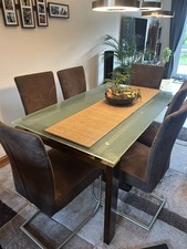 Glas Esstisch 150/90/76