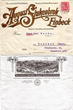 DR 1914, gebr. 10 Pf. Privatganzsache m. Golddruck Stukenbrok Fahrräder Einbeck