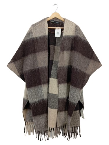 Zara damen poncho - poncho, kariert