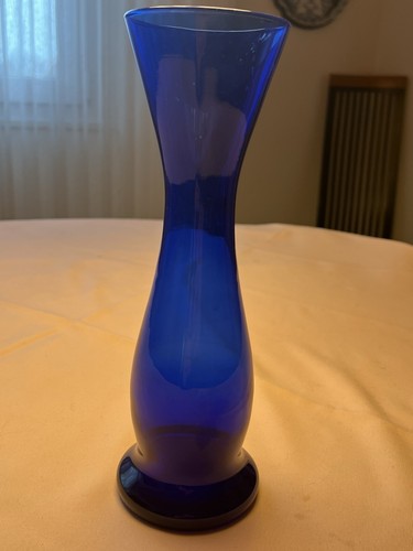 Vintage glasvase kobaltblau - vintage,
