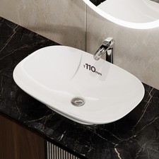 HOROW Oval Waschbecken Keramik
