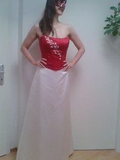 BELLA FORMALS Brautkleid 2-teilig Hochzeitskleid Rock A-Linie Korsett ungetragen