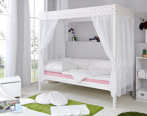 Himmelbett massivholz kiefer - himmelbett,