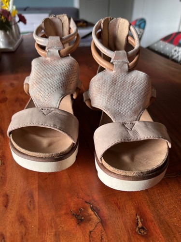 Sandale leder plateau - leder,