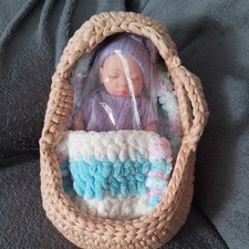 Puppe Puppenbett Moses-Korb