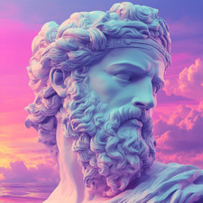 Wandtattoo Aufkleber Gott Zeus Vaporwave Wandaufkleber