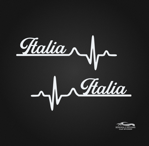 Italia herzlinie aufkleber - italia, set