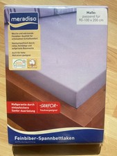 Spannbettlaken 90x200 Feinbiber lila