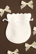 Schmuckbeutel weiß 9x12cm