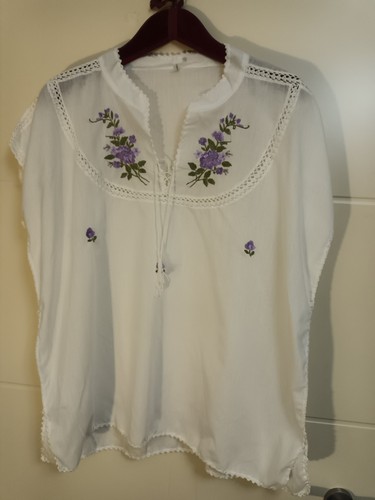Bluse vintage folklorestil - bluse, ,folklorestil