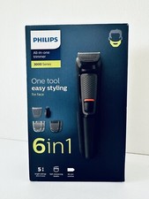 Philips Multigroom Serie 3000 6-in-1 Haartrimmer  For Face Schwarz Neu OVP