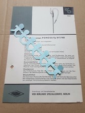 Faßabfüllpumpe POMOSA Fp 51 S 142 VEB Berliner Spezialgeräte Datenblatt Prospekt