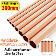 Kupferrohr Stange Kupfer Rohr Durchmesser 1,5mm - 30mm Länge 300mm Kupfer Rohr
