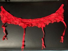 ESCORA Strapsgürtel, Tanzgürtel, Hüftgürtel, Gr. 66 (36/38), rot, vintage