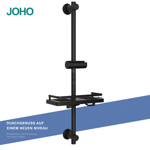 Schwarz duschstange wandhalter - schwarz,