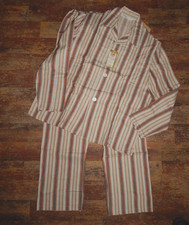 DDR  VEB AUERBACH Dreiklang Vintage Herren Schlafanzug Pyjama 1986 Gr.52