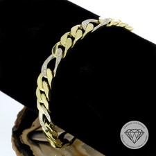 Wert: 6.550,- Brillant Panzer Armband 0,56 Carat 585 / 14 Kt Gold 17,5 cm XXYY