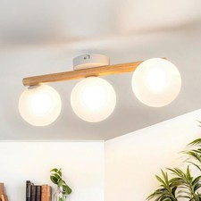 Deckenlampe Glas Holz Metall