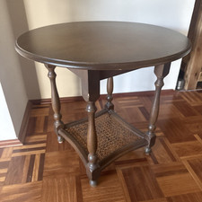 Antiker Tisch Beistelltisch mit Wiener Geflecht Jugendstil Möbel Holz Art Deco