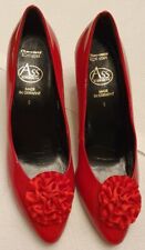 Pumps Rot Echtes Leder Größe 39 Lackleder Retro Vintage Rockabilly 