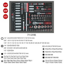 Tools 8 1 2 - ks, 1/4"+3/8"+1/2"