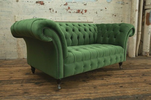 Grüne chesterfield textil - grüne,