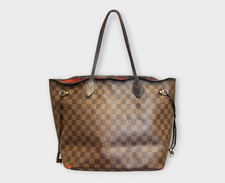 LOUIS VUITTON Neverfull MM Schultertasche Tasche Damier Ebene Leder N51105 Auth