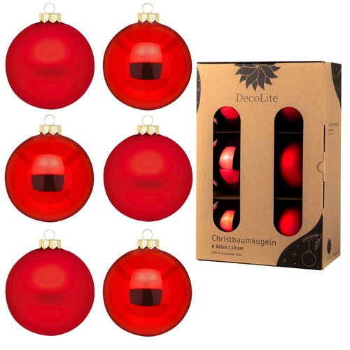 Weihnachtskugeln glas 6er set - 6er,
