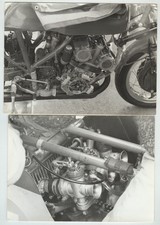 2 Originale Fotos von Dreizylinder MV Agusta Grand Prix-Racer 350 und 500 ccm