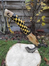 NEU 45cm Wikinger Axt verschiedene Farben  Kohlenstoffstahl Holz und Lederschutz