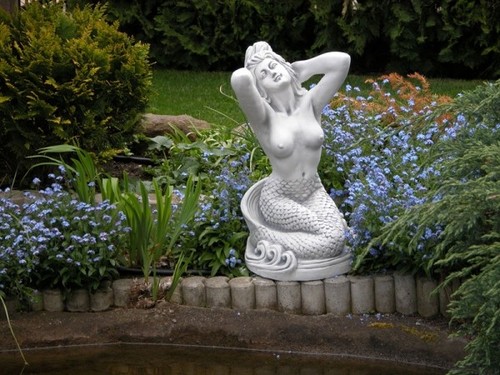 Steinfigur meerjungfrau - steinfigur, "meerjungfrau"