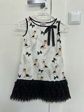 Festliches Monnalisa Mädchen Kleid mit Leggings Gr. 128 8 Jahre weiß Blau