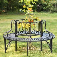 Aufwendige schwarze Baumbank