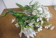 ?künstliche Blumen?Zweige Kunstblumen Seidenblumen?weiß? tlw. nie dekoriert 