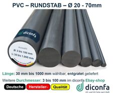 PVC Kunststoffstange rund grau Ø 20 - 70 mm Länge 30 bis 1000 mm Rundstab Stange