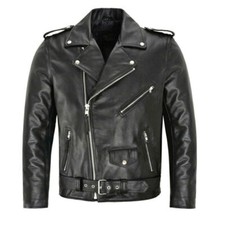 Neu Herren Lederjacke