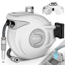 Aufroller Gartenschlauch 30m + 2m 180 Grad drehbar automatisches Einziehen