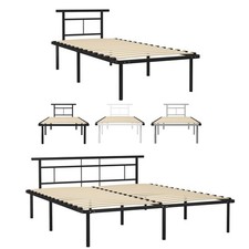 Bettgestell Metall Bett Bettrahmen Schlafzimmer Metallbett (90-180)x200cm