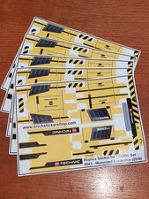 5 x ERSATZ STICKER FÜR DEN LEGO (R) TECHNIC BAGGER 8043 | NEU UND UNBENUTZT